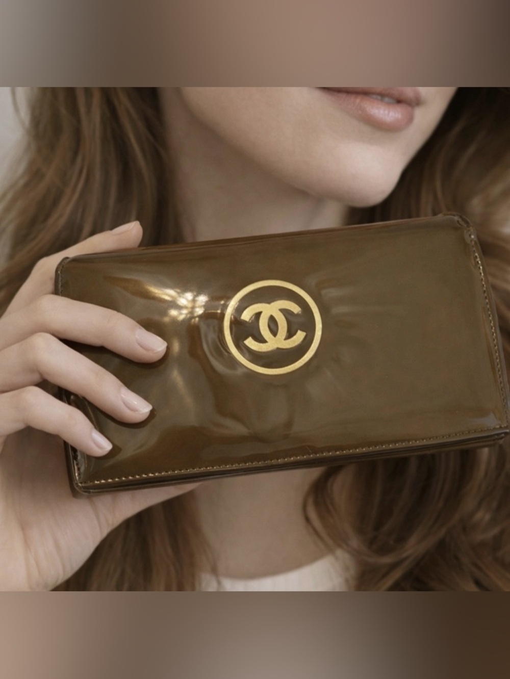 Chanel Gold CC Flap Wallet/Clutch